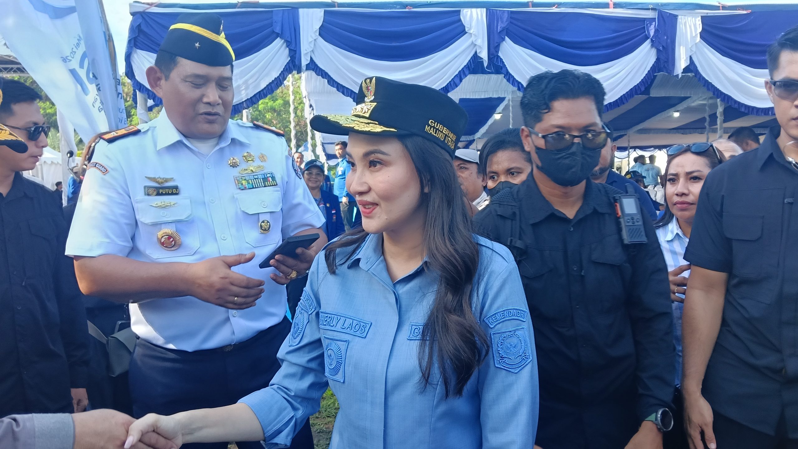 Foto: Sherly Tjoanda Gubernur Maluku Utara usai hadiri hajatan HNSI