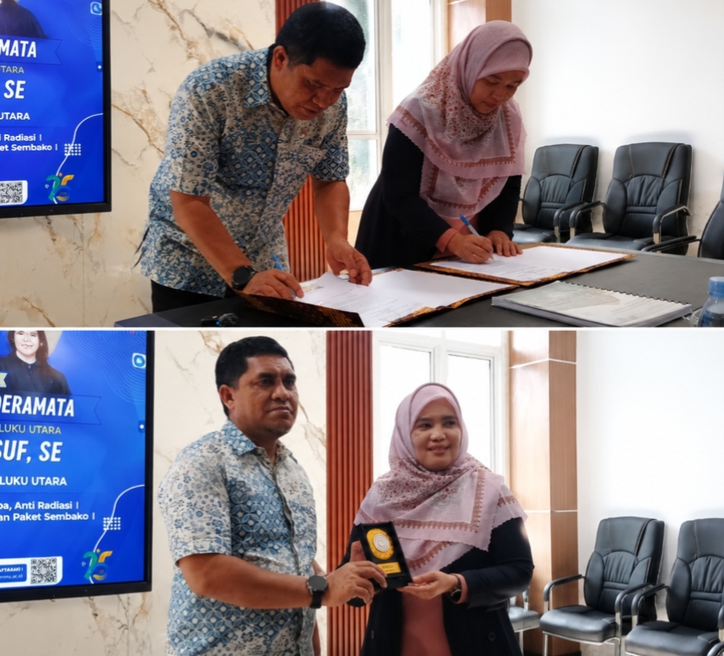Suasana penandatanganan nota kesepahaman dan penyerahan plakat